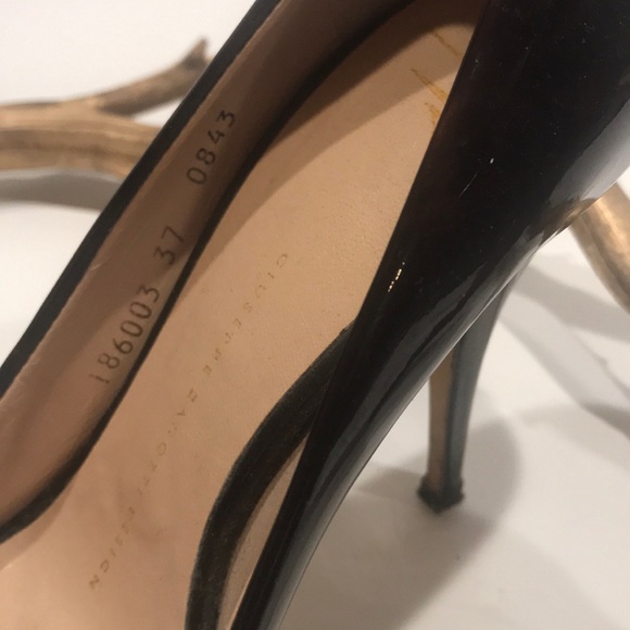 GIUSEPPE ZANOTTI tortoise glazed peep toe pump 7 - Picture 8 of 8